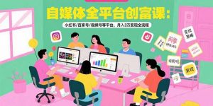 自媒体全平台创富课：小红书/百家号/视频号等平台，月入3万变现全流程-黑斯坦丁项目网