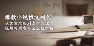 爆款小说推文制作，从文案浓缩到素材处理，视频剪辑发布全流程解析-黑斯坦丁项目网