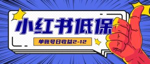 适合空闲时间操作的小红书低保项目，小红薯发布笔记，单个账号每天可获得2-12元左右-黑斯坦丁项目网