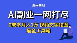 AI副业一网打尽0投入月入1万＋视频文字绘图最全工具箱-黑斯坦丁项目网