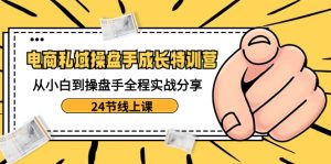 （8723期）电商私域-操盘手成长特训营：从小白到操盘手全程实战分享-24节线上课-黑斯坦丁项目网