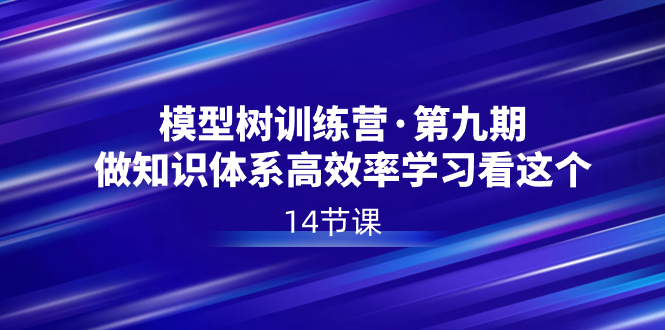 （8725期）模型树特训营·第九期，做知识体系高效率学习看这个（14节课）-黑斯坦丁项目网