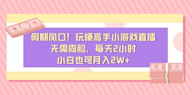 （8769期）假期风口！玩梗高手小游戏直播，无需露脸，每天2小时，小白也可月入2W+-黑斯坦丁项目网