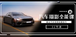 （8892期）轻松汽车摄影-全能课，最全汽车视频拍摄技巧（32节课）-黑斯坦丁项目网