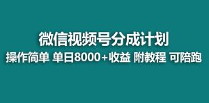 （8929期）【蓝海项目】视频号分成计划最新玩法，单天收益8000+，附玩法教程，24年…-黑斯坦丁项目网