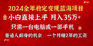 （8984期）2024蓝海项目 小游戏直播 单日收益10000+，月入35W,小白当天上手-黑斯坦丁项目网