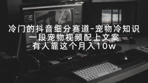 （9077期）冷门的抖音细分赛道-宠物冷知识，一段宠物视频配上文案，有人靠这个月入10w-黑斯坦丁项目网