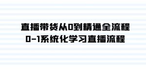 （9105期）直播带货从0到精通全流程，0-1系统化学习直播流程（35节课）-黑斯坦丁项目网