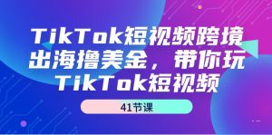 （9155期）TikTok短视频跨境出海撸美金，带你玩TikTok短视频（41节课）-黑斯坦丁项目网