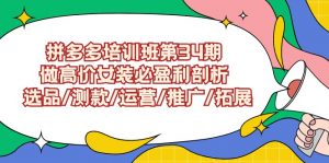 (9333期)拼多多培训班第34期:做高价女装必盈利剖析 选品/测款/运营/推广/拓展-黑斯坦丁项目网