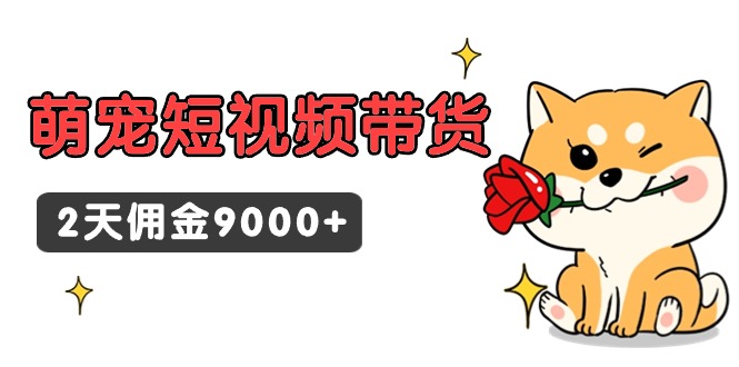 （9273期）东哲日记·萌宠短视频带货，2天佣金9000+-黑斯坦丁项目网