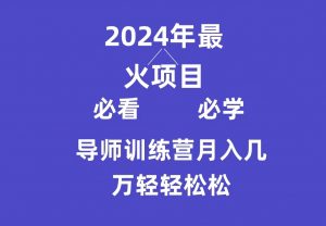 (9301期)导师训练营互联网最牛逼的项目没有之一,新手小白必学,月入3万+轻轻松松-黑斯坦丁项目网