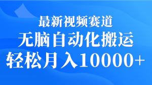 （9446期）最新视频赛道 无脑自动化搬运 轻松月入10000+-黑斯坦丁项目网