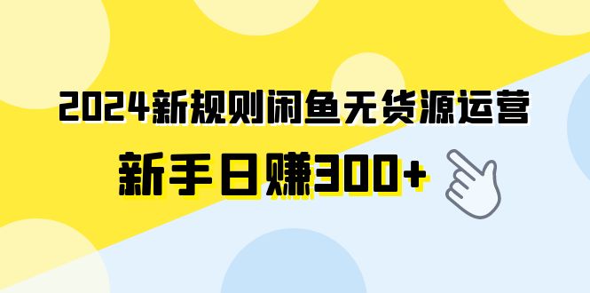 （9522期）2024新规则闲鱼无货源运营新手日赚300+-黑斯坦丁项目网