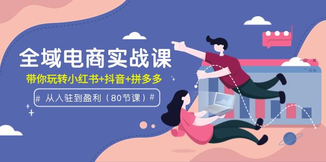 （9529期）全域电商实战课：从入驻到盈利，带你玩转小红书+抖音+拼多多（80节课）-黑斯坦丁项目网