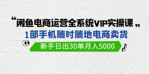 （9547期）闲鱼电商运营全系统VIP实战课，1部手机随时随地卖货，新手日出30单月入5000-黑斯坦丁项目网
