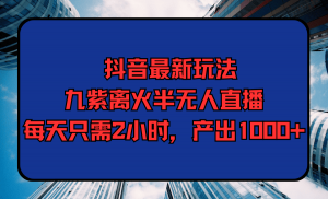（9619期）抖音最新玩法，九紫离火半无人直播，每天只需2小时，产出1000+-黑斯坦丁项目网