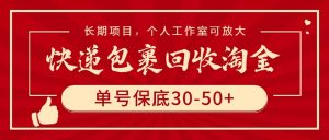 (9736期)快递包裹回收淘金,单号保底30-50+,长期项目,个人工作室可放大-黑斯坦丁项目网