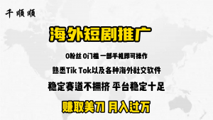 (9746期)海外短剧推广分佣-黑斯坦丁项目网
