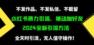 （9829期）小红书暴力引流，被动加好友，日＋500精准粉，不发作品，不截流，不发私信-黑斯坦丁项目网