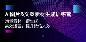 （9869期）AI图片&文案素材生成训练营，海量素材一键生成 高效运营 提升数倍人效-黑斯坦丁项目网