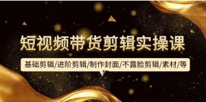 （9887期）短视频带货剪辑实操课：基础剪辑/进阶剪辑/制作封面/不露脸剪辑/素材/等等-黑斯坦丁项目网