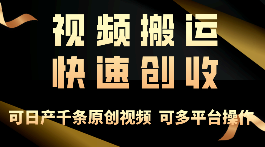 (10417期)一步一步教你赚大钱!仅视频搬运,月入3万+,轻松上手,打通思维,处处…-黑斯坦丁项目网