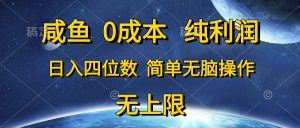 （10576期）咸鱼0成本，纯利润，日入四位数，简单无脑操作-黑斯坦丁项目网