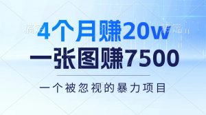 （10765期）4个月赚20万！一张图赚7500！多种变现方式，一个被忽视的暴力项目-黑斯坦丁项目网