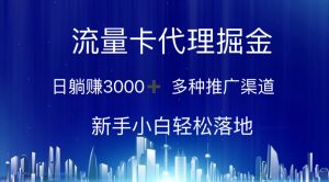 (10952期)流量卡代理掘金 日躺赚3000+ 多种推广渠道 新手小白轻松落地-黑斯坦丁项目网
