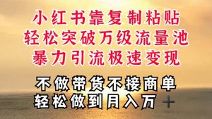 （11139期）深层揭秘小红书，靠复制粘贴，一周突破万级流量池，无脑搬运，暴力引流…-黑斯坦丁项目网