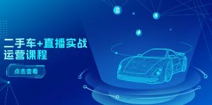 （11166期）二手车+直播实战运营课程：直播推荐/短视频推荐/千川投放/直播全流程-黑斯坦丁项目网
