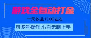 （11201期）游戏自动打金搬砖，单号收益200 日入1000+ 无脑操作-黑斯坦丁项目网