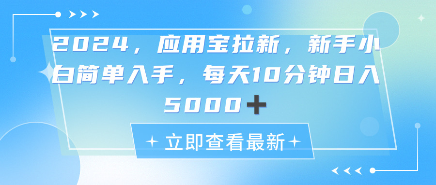 （11236期）2024应用宝拉新，真正的蓝海项目，每天动动手指，日入5000+-黑斯坦丁项目网