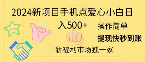 （11342期）2024新项目手机点爱心小白日入500+-黑斯坦丁项目网