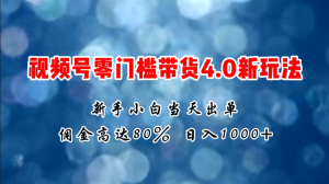 （11358期）微信视频号零门槛带货4.0新玩法，新手小白当天见收益，日入1000+-黑斯坦丁项目网