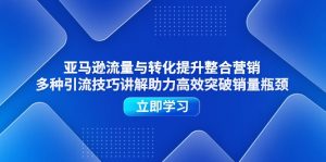 (11335期)亚马逊流量与转化提升整合营销,多种引流技巧讲解助力高效突破销量瓶颈-黑斯坦丁项目网