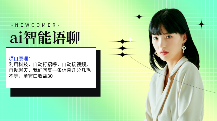 （11383期）ai智能语聊，单窗口30+单机500+，无脑干！！！-黑斯坦丁项目网