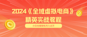 (11484期)月入五位数 干就完了 适合小白的全域虚拟电商项目(无水印教程+交付手册)-黑斯坦丁项目网