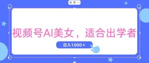 （11448期）视频号AI美女，当天观察收益的增长，适合初学者，无脑操作，轻松实现日…-黑斯坦丁项目网