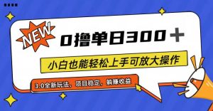 （11490期）全程0撸，单日300+，小白也能轻松上手可放大操作-黑斯坦丁项目网