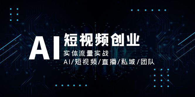 (11566期)AI短视频创业,实体流量实战,AI/短视频/直播/私域/团队-黑斯坦丁项目网