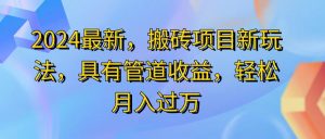 （11616期）2024最近，搬砖收益新玩法，动动手指日入300+，具有管道收益-黑斯坦丁项目网