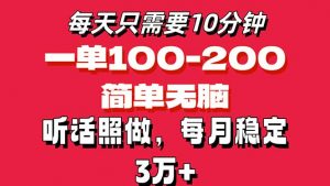（11601期）每天10分钟，一单100-200块钱，简单无脑操作，可批量放大操作月入3万+！-黑斯坦丁项目网
