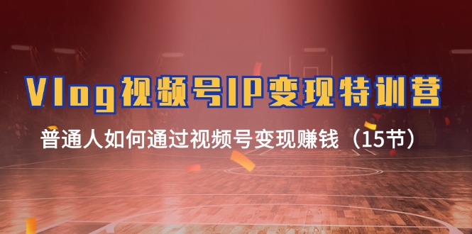 (11654期)Vlog 视频号IP变现特训营,普通人如何通过视频号变现赚钱(15节)-黑斯坦丁项目网