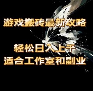 （11662期）游戏搬砖最新攻略，轻松日入上千，适合工作室和副业。-黑斯坦丁项目网