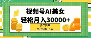 （11812期）视频号AI美女，轻松月入30000+,操作简单小白也能轻松上手-黑斯坦丁项目网
