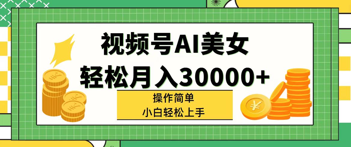 （11812期）视频号AI美女，轻松月入30000+,操作简单小白也能轻松上手-黑斯坦丁项目网
