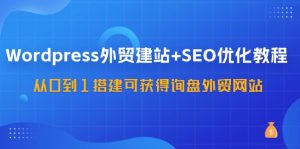 （11911期）WordPress-外贸建站+SEO优化教程：从0到1搭建可获得询盘外贸网站-57节课-黑斯坦丁项目网