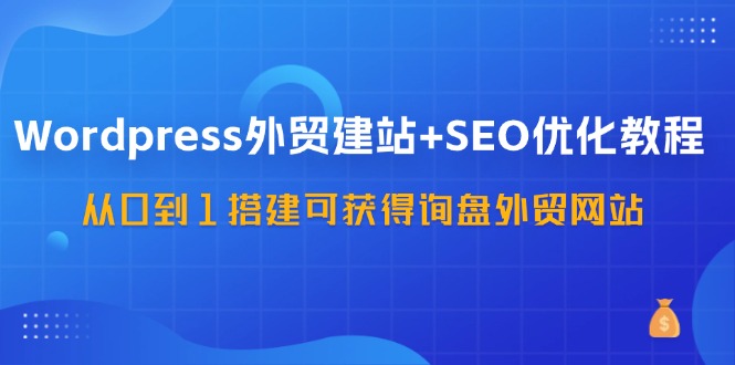 （11911期）WordPress-外贸建站+SEO优化教程：从0到1搭建可获得询盘外贸网站-57节课-黑斯坦丁项目网